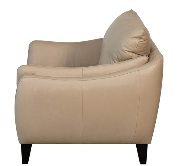 Mariano Italian Leather Furniture - Molly Chair in Taupe - Molly-C - GreatFurnitureDeal
