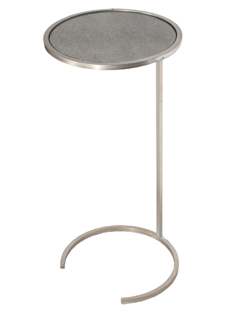 Worlds Away - Monaco Round Cigat Table In Silver Leaf - MONACO S - GreatFurnitureDeal