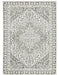 Oriental Weavers - Montecito Grey/ White Area Rug - 1101W - GreatFurnitureDeal