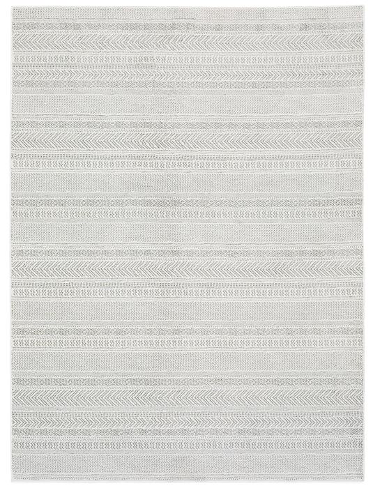 Oriental Weavers - Montecito White/ Grey Area Rug - 4929E - GreatFurnitureDeal