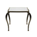 Worlds Away - Moseley Square Side Table With Inset Antique Mirror Top And Painted Bronze Frame - MOSELEY BRZ - GreatFurnitureDeal