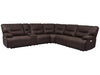Parker Living - Spartacus Chocolate Power Reclining Sectional with Power Headrest and USB (2 Recliners) - MSPA-PACKM(H)-CHO