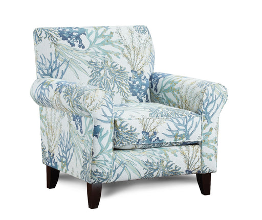 Southern Home Furnishings - Grande Glacier Accent Chair in Multi Fabric - 502 Coral Reef Oceanside - GreatFurnitureDeal
