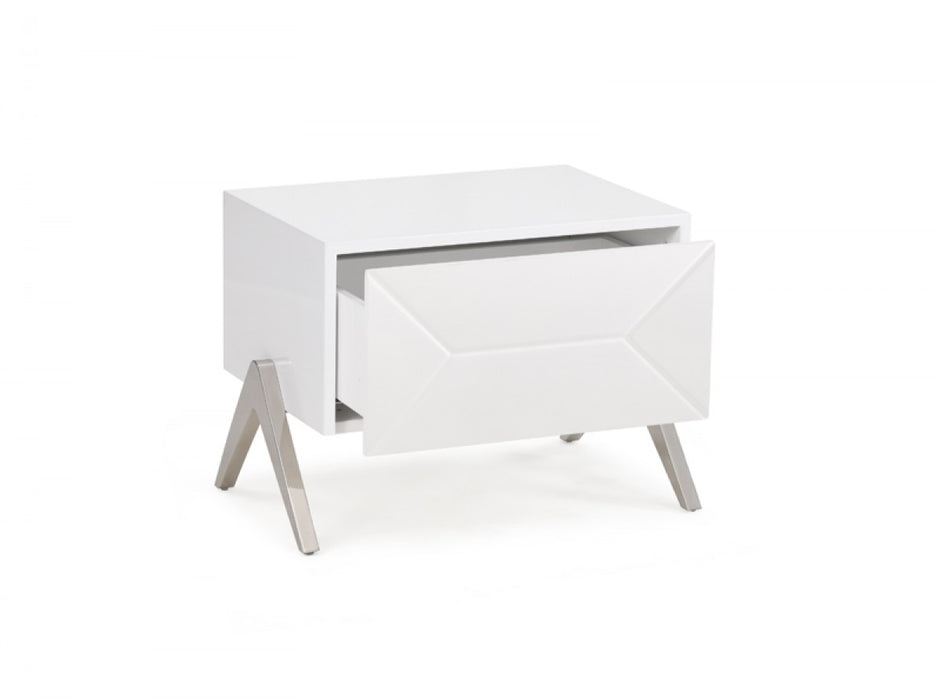 VIG Furniture - Modrest Candid Modern White Nightstand - VGVCN1109
