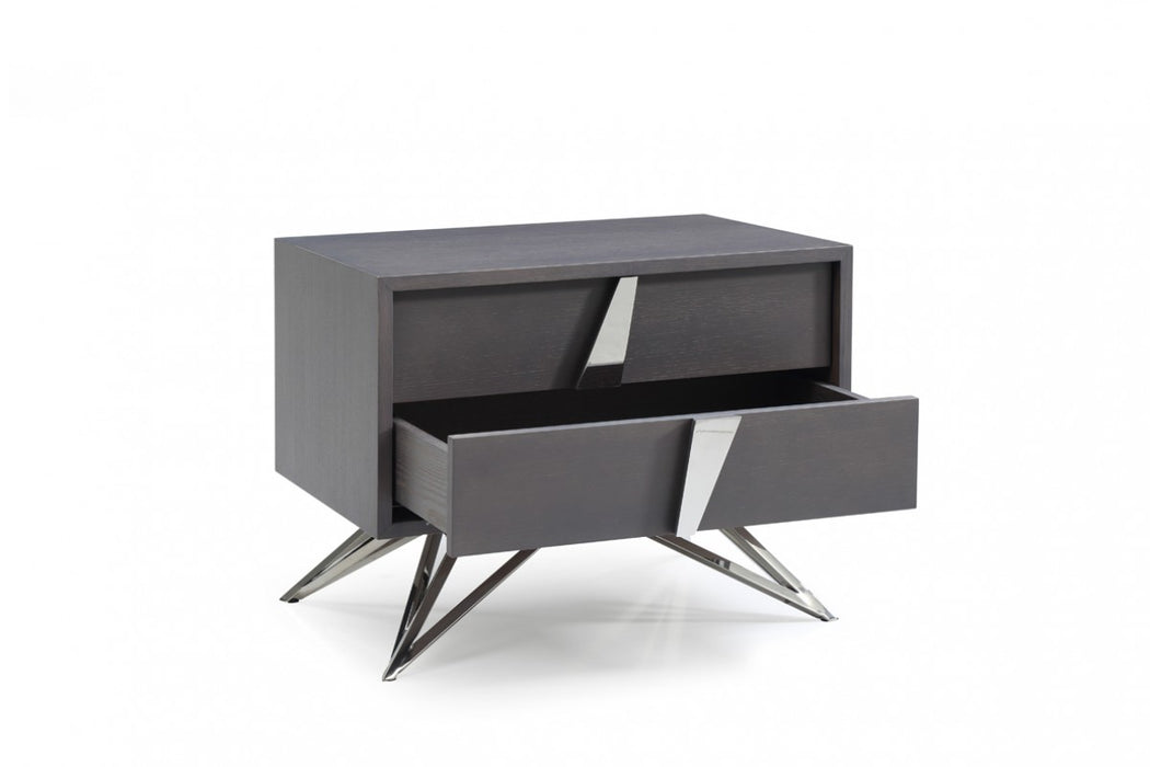 VIG Furniture - Modrest Nicola Modern Grey Oak Nightstand - VGVCN1708-GRY