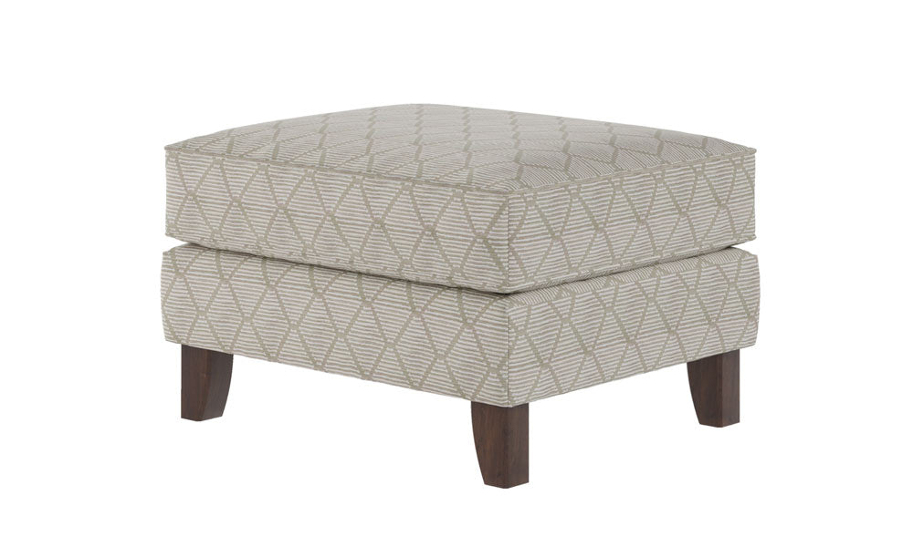 Southern Home Furnishings - Urbina Burlap Accent Chair Ottoman in Plumley Bisque - 703 Urbina Burlap Cocktail Ottoman