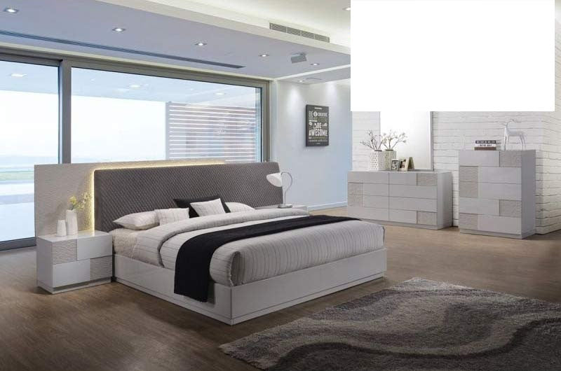 Mariano Furniture - Naple 6 Piece Eastern King Bedroom Set - BMNAPLE-EK-6SET - GreatFurnitureDeal