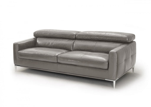 VIG Furniture - Divani Casa Natalia Modern Dark Grey Leather Sofa - VGKK1281X-DKGRY-S - GreatFurnitureDeal