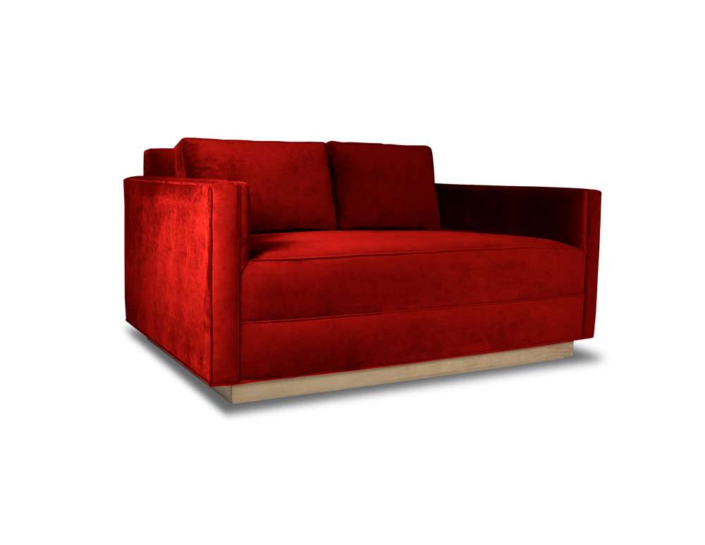 Nativa Interiors Adalyn Sofa Deep Plush 60" in Red SOFADALYN60D