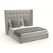 Nativa Interiors - Aylet Box Tufted Upholstered Medium Queen Charcoal Bed - BED-AYLET-BOX-MID-QN-PF-CHARCOAL - GreatFurnitureDeal