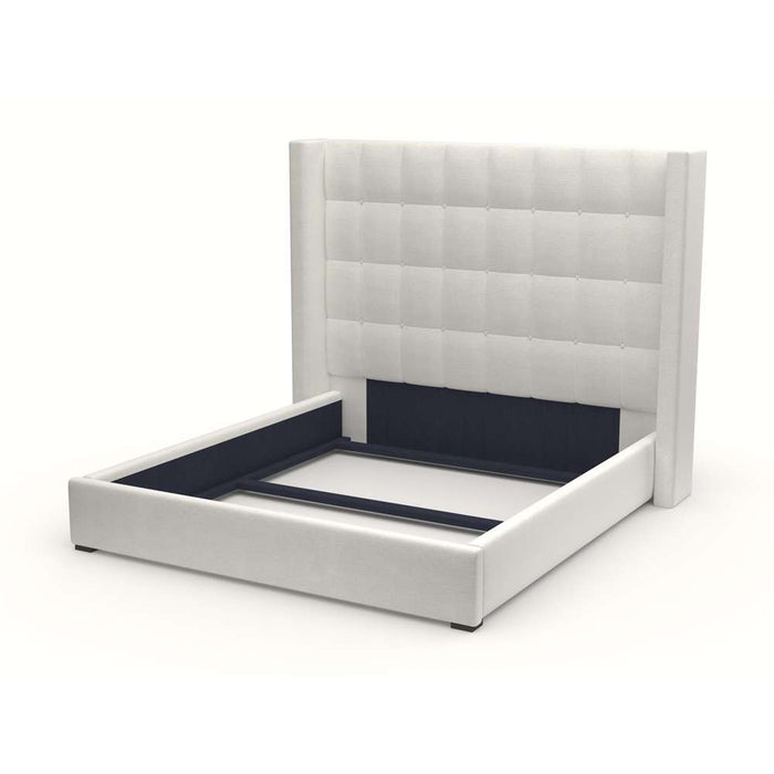 Nativa Interiors - Aylet Box Tufted Upholstered Medium Queen Off White Bed - BED-AYLET-BOX-MID-QN-PF-WHITE - GreatFurnitureDeal