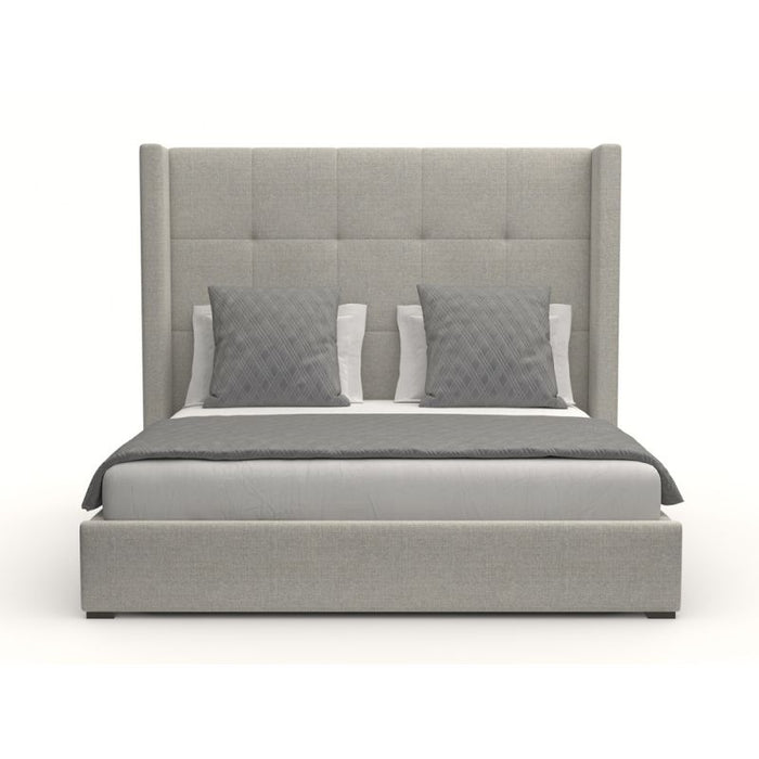Nativa Interiors - Aylet Button Tufted Upholstered Medium California King Off White Bed - BED-AYLET-BTN-MID-CA-PF-WHITE