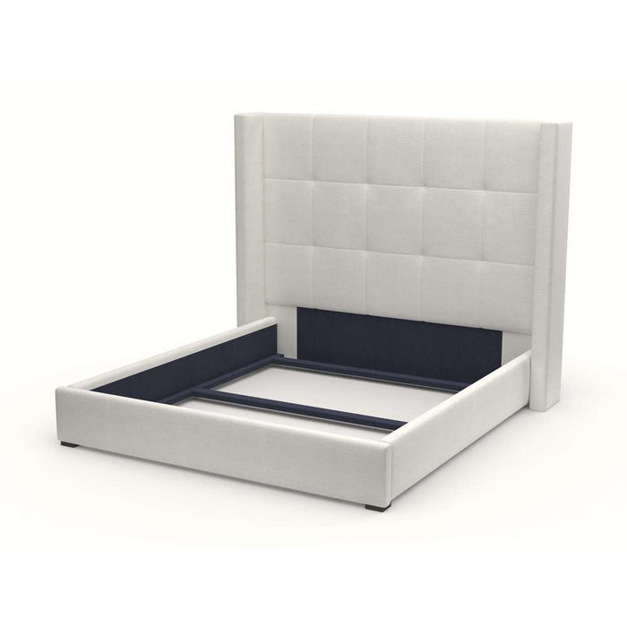 Nativa Interiors - Aylet Button Tufted Upholstered Medium California King Off White Bed - BED-AYLET-BTN-MID-CA-PF-WHITE - GreatFurnitureDeal
