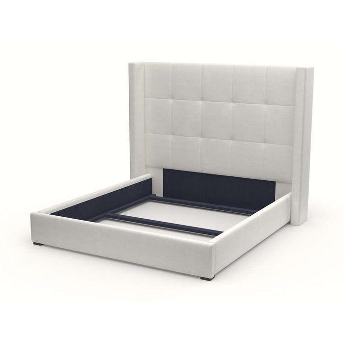 Nativa Interiors - Aylet Button Tufted Upholstered Medium Queen Charcoal Bed - BED-AYLET-BTN-MID-QN-PF-CHARCOAL - GreatFurnitureDeal