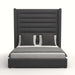 Nativa Interiors - Aylet Horizontal Channel Tufted Upholstered High California King Charcoal Bed - BED-AYLET-HC-HI-CA-PF-CHARCOAL - GreatFurnitureDeal