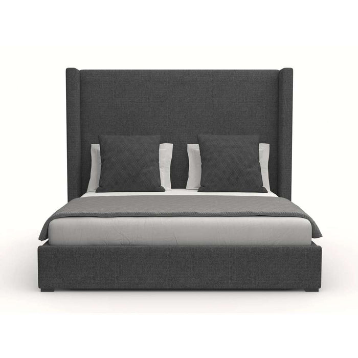 Nativa Interiors - Aylet Plain Upholstered Medium Queen Grey Bed - BED-AYLET-PL-MID-QN-PF-GREY - GreatFurnitureDeal