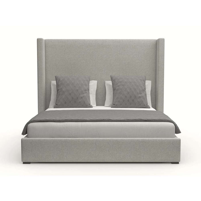 Nativa Interiors - Aylet Plain Upholstered Medium Queen Grey Bed - BED-AYLET-PL-MID-QN-PF-GREY - GreatFurnitureDeal