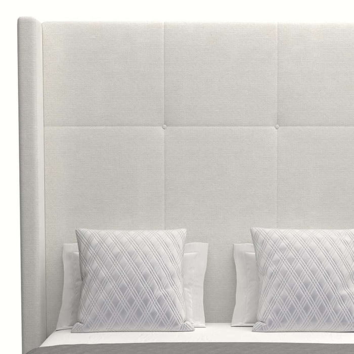 Nativa Interiors - Aylet Simple Tufted Upholstered High King Grey Bed - BED-AYLET-ST-HI-KN-PF-GREY - GreatFurnitureDeal