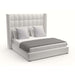 Nativa Interiors - Aylet Simple Tufted Upholstered High Queen Grey Bed - BED-AYLET-ST-HI-QN-PF-GREY - GreatFurnitureDeal