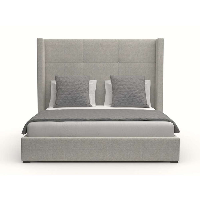 Nativa Interiors - Aylet Simple Tufted Upholstered Medium King Charcoal King Bed - BED-AYLET-ST-MID-KN-PF-CHARCOAL - GreatFurnitureDeal