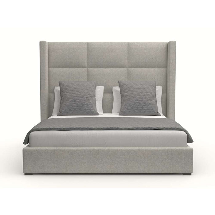 Nativa Interiors - Aylet Square Tufted Upholstered Medium King Off White Bed - BED-AYLET-SQ-MID-KN-PF-WHITE - GreatFurnitureDeal