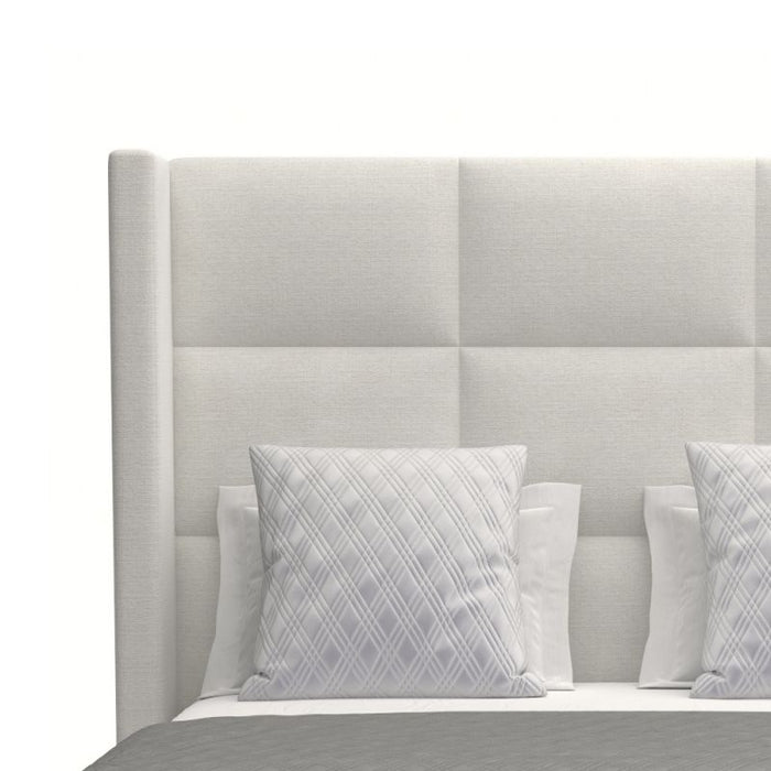 Nativa Interiors - Aylet Square Tufted Upholstered Medium King Grey Bed - BED-AYLET-SQ-MID-KN-PF-GREY