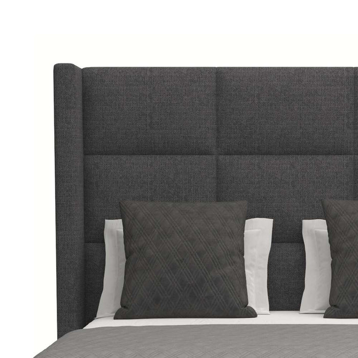 Nativa Interiors - Aylet Square Tufted Upholstered Medium Queen Grey Bed - BED-AYLET-SQ-MID-QN-PF-GREY - GreatFurnitureDeal