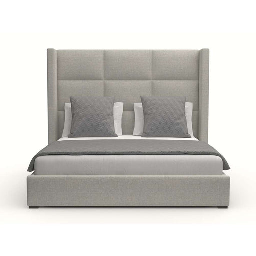 Nativa Interiors - Aylet Square Tufted Upholstered Medium Queen Grey Bed - BED-AYLET-SQ-MID-QN-PF-GREY - GreatFurnitureDeal