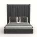 Nativa Interiors - Aylet Vertical Channel Tufted Upholstered High King Charcoal Bed - BED-AYLET-VC-HI-KN-PF-CHARCOAL - GreatFurnitureDeal