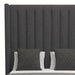 Nativa Interiors - Aylet Vertical Channel Tufted Upholstered High King Charcoal Bed - BED-AYLET-VC-HI-KN-PF-CHARCOAL - GreatFurnitureDeal