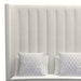 Nativa Interiors - Aylet Vertical Channel Tufted Upholstered High King Grey Bed - BED-AYLET-VC-HI-KN-PF-GREY - GreatFurnitureDeal