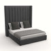 Nativa Interiors - Aylet Vertical Channel Tufted Upholstered High Queen Grey Bed - BED-AYLET-VC-HI-QN-PF-GREY - GreatFurnitureDeal