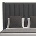 Nativa Interiors - Aylet Vertical Channel Tufted Upholstered Medium Charcoal California King Bed - BED-AYLET-VC-MID-CA-PF-CHARCOAL - GreatFurnitureDeal