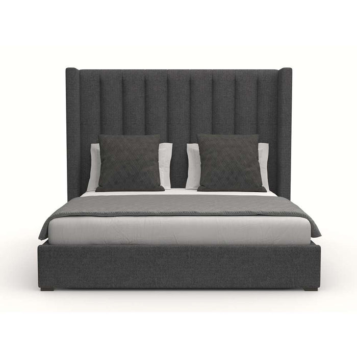 Nativa Interiors - Aylet Vertical Channel Tufted Upholstered Medium Grey Queen Bed - BED-AYLET-VC-MID-QN-PF-GREY - GreatFurnitureDeal