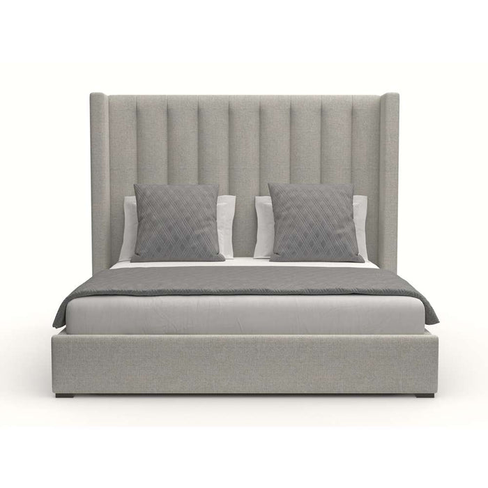 Nativa Interiors - Aylet Vertical Channel Tufted Upholstered Medium Charcoal California King Bed - BED-AYLET-VC-MID-CA-PF-CHARCOAL - GreatFurnitureDeal