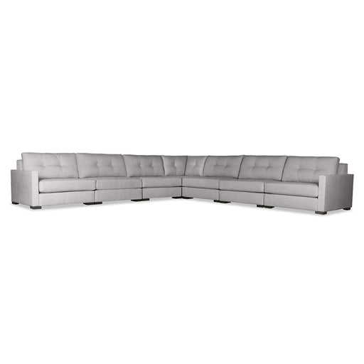 Nativa Interiors - Chester Buttoned Modular L-Shaped Sectional King 159" Charcoal - SEC-CHST-BTN-CL-AR7-7PC-PF-CHARCOAL - GreatFurnitureDeal