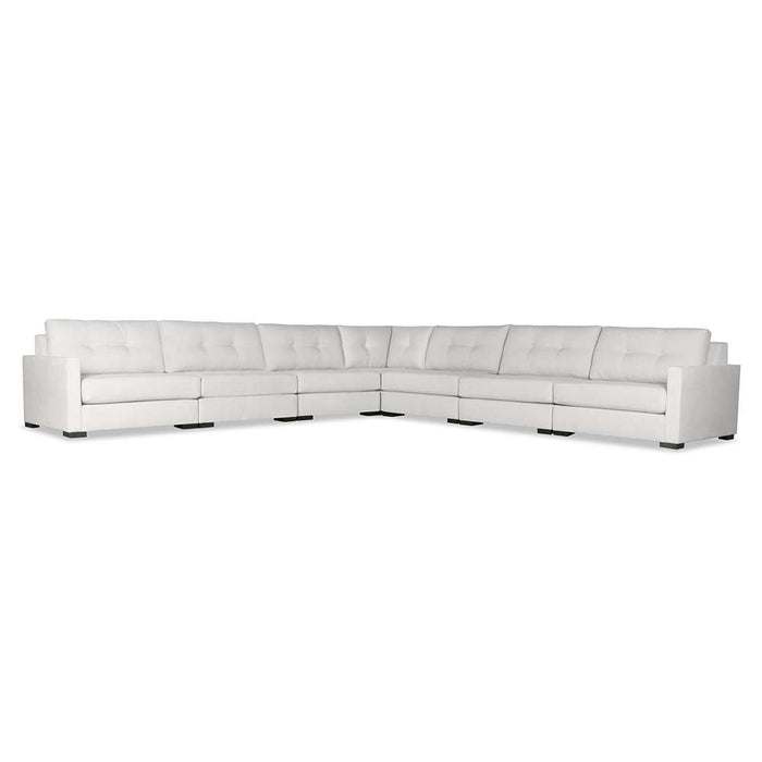 Nativa Interiors - Chester Buttoned Modular L-Shaped Sectional King 159" Grey - SEC-CHST-BTN-CL-AR7-7PC-PF-GREY - GreatFurnitureDeal