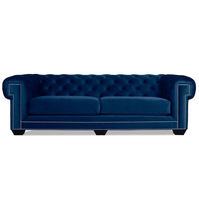 Nativa Interiors - Cornell Chesterfield Tufted Sofa Deep Plush 103" in Blue - SOF-CORNELL-103-DP-MF-BLUE