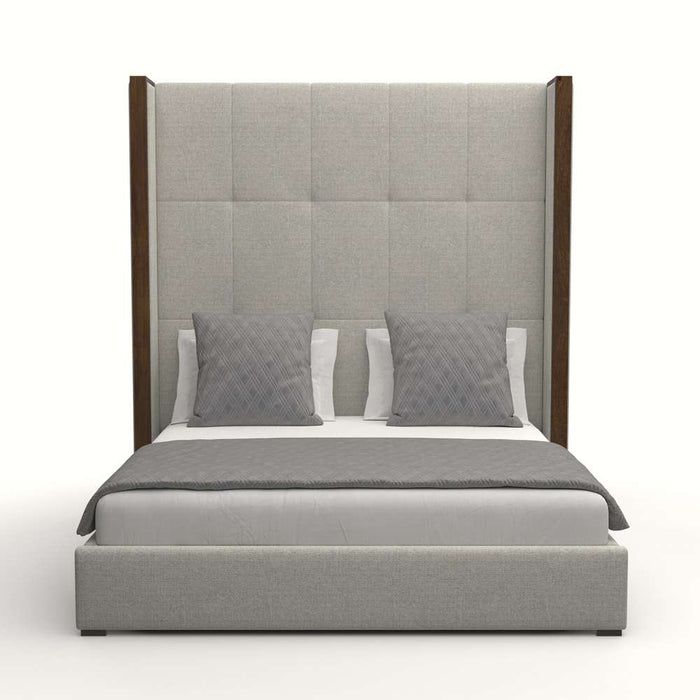 Nativa Interiors - Irenne Box Tufted Upholstered High California King Charcoal Bed - BED-IRENNE-BOX-HI-CA-PF-CHARCOAL - GreatFurnitureDeal