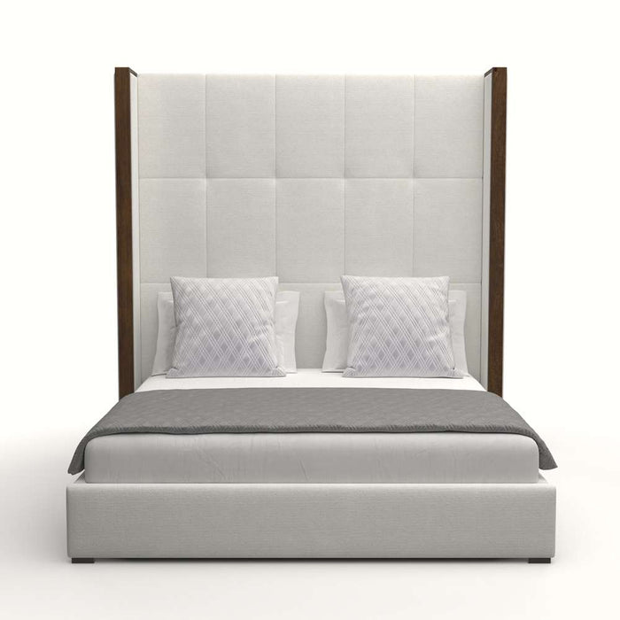 Nativa Interiors - Irenne Box Tufted Upholstered High King Off White Bed - BED-IRENNE-BOX-HI-KN-PF-WHITE - GreatFurnitureDeal