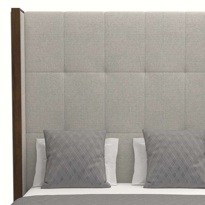 Nativa Interiors - Irenne Box Tufted Upholstered High Queen Grey Bed - BED-IRENNE-BOX-HI-QN-PF-GREY - GreatFurnitureDeal