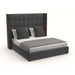 Nativa Interiors - Irenne Box Tufted Upholstered Medium Queen Charcoal Bed - BED-IRENNE-BOX-MID-QN-PF-CHARCOAL - GreatFurnitureDeal