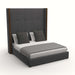 Nativa Interiors - Irenne Button Tufted Upholstered High Queen Charcoal Bed - BED-IRENNE-BTN-HI-QN-PF-CHARCOAL - GreatFurnitureDeal
