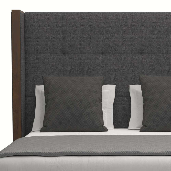 Nativa Interiors - Irenne Button Tufted Upholstered Medium Queen Grey Bed - BED-IRENNE-BTN-MID-QN-PF-GREY - GreatFurnitureDeal