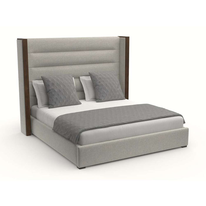 Nativa Interiors - Irenne Horizontal Channel Tufted Upholstered Medium Queen Grey Bed - BED-IRENNE-HC-MID-QN-PF-GREY - GreatFurnitureDeal