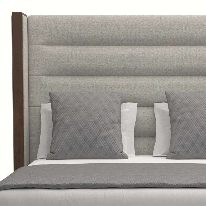 Nativa Interiors - Irenne Horizontal Channel Tufted Upholstered Medium Queen Grey Bed - BED-IRENNE-HC-MID-QN-PF-GREY - GreatFurnitureDeal