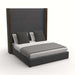 Nativa Interiors -  Irenne Plain Upholstered High Queen Charcoal Bed - BED-IRENNE-PL-HI-QN-PF-CHARCOAL - GreatFurnitureDeal