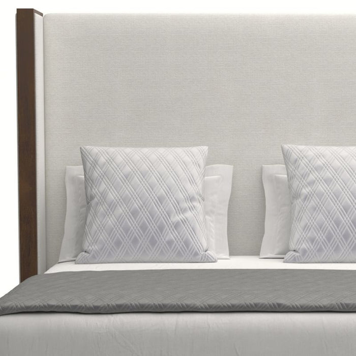 Nativa Interiors - Irenne Plain Upholstered Medium King Grey Bed - BED-IRENNE-PL-MID-KN-PF-GREY - GreatFurnitureDeal