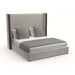 Nativa Interiors - Irenne Plain Upholstered Medium Queen Grey Bed - BED-IRENNE-PL-MID-QN-PF-GREY - GreatFurnitureDeal