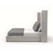 Nativa Interiors - Irenne Plain Upholstered Medium Queen Grey Bed - BED-IRENNE-PL-MID-QN-PF-GREY - GreatFurnitureDeal